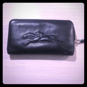Longchamp Black Leather Wallet